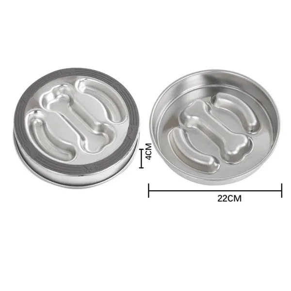 Gamelle anti-glouton en inox pour chiens et chats – ralentit l'alimentation et favorise la santé digestive – Image 9