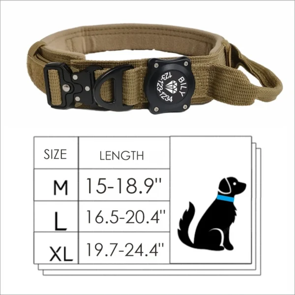 Collier pour chien tactique avec support AirTag, durable et sécurisé – Image 5