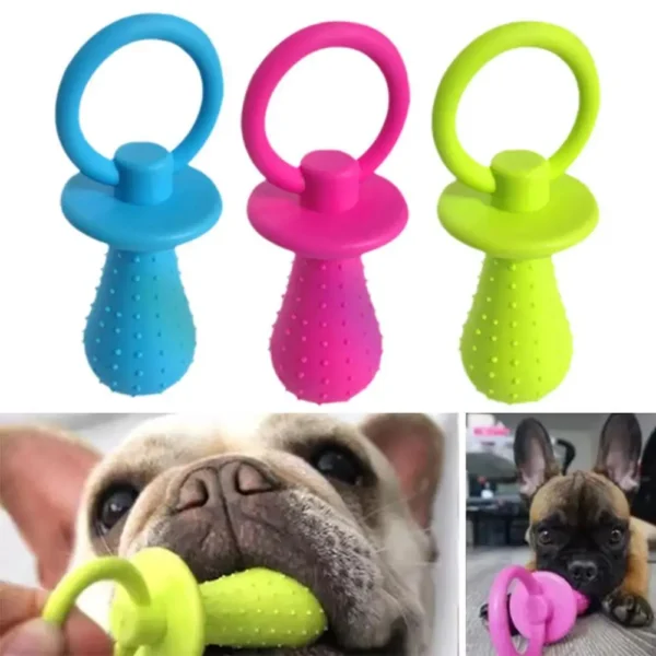 Tétine pour chien couleur aléatoire : jouet interactif et résistant pour soin dentaire et amusement – Image 2