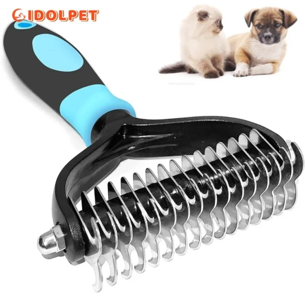 Peigne déméloir pour chiens : outil de toilettage efficace au design à double face pour un pelage sain et brillant