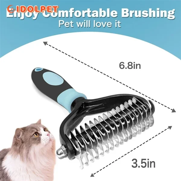 Peigne déméloir pour chiens : outil de toilettage efficace au design à double face pour un pelage sain et brillant – Image 5