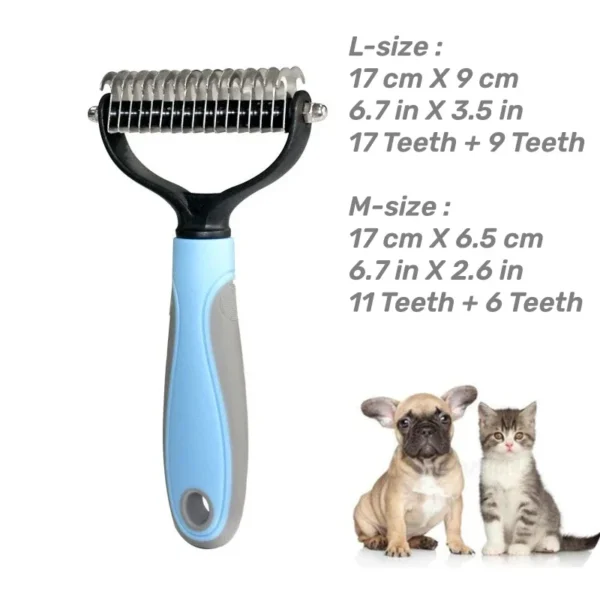 Peigne déméloir pour chiens : outil de toilettage efficace au design à double face pour un pelage sain et brillant – Image 8