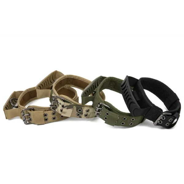 Collier large militaire avec poignée pour chiens – robuste et ajustable pour un meilleur contrôle – Image 2