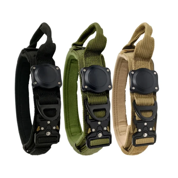 Collier pour chien tactique avec support AirTag, durable et sécurisé – Image 2