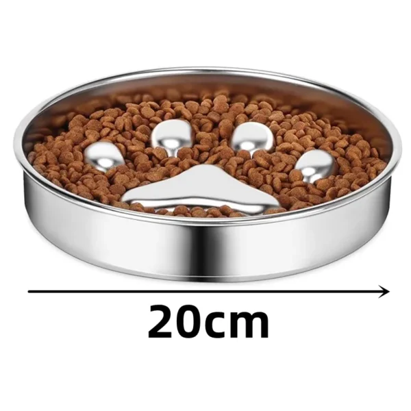 Gamelle anti-glouton en inox pour chiens et chats – ralentit l'alimentation et favorise la santé digestive – Image 6