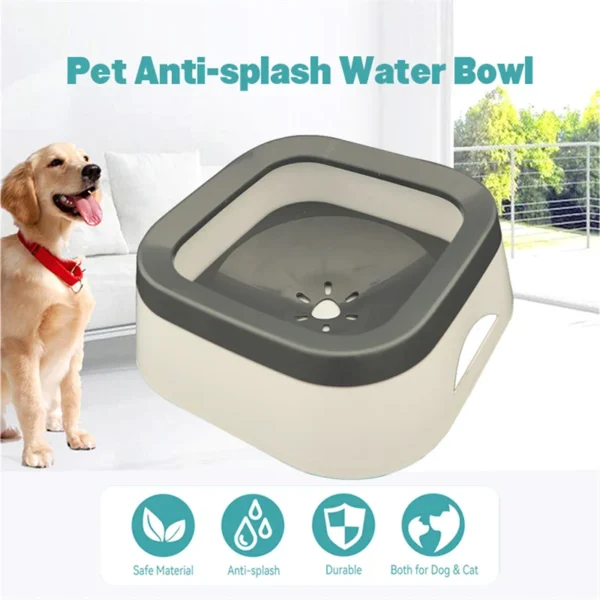 Bol d'eau anti-éclaboussures pour chiens - capacité 1L : pratique et durable pour une hydratation sans dégâts – Image 2