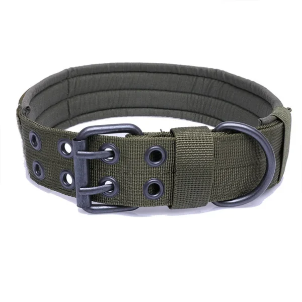 Collier militaire pour chien large en nylon robuste avec rembourrage confortable et anneau en D – Image 7