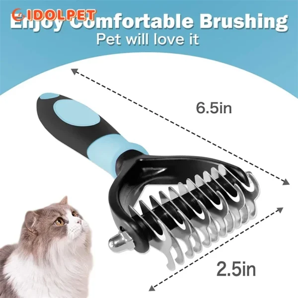 Peigne déméloir pour chiens : outil de toilettage efficace au design à double face pour un pelage sain et brillant – Image 6