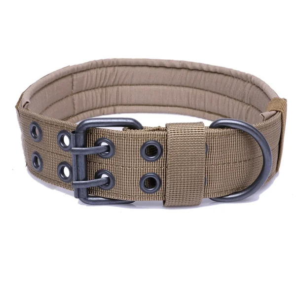 Collier militaire pour chien large en nylon robuste avec rembourrage confortable et anneau en D – Image 6