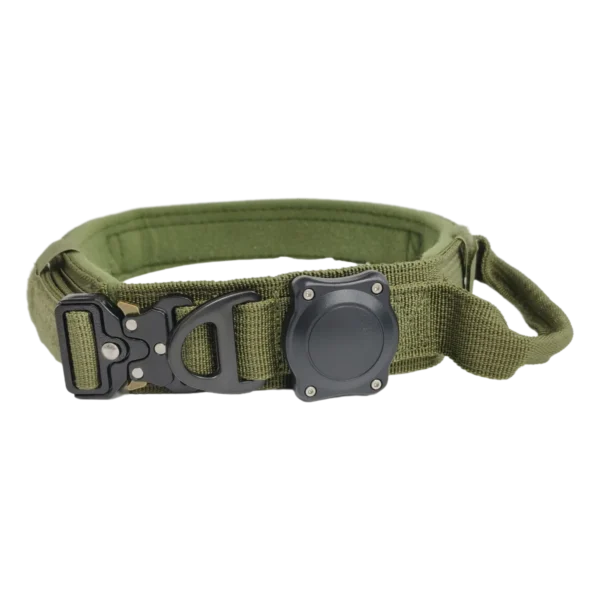 Collier pour chien tactique avec support AirTag, durable et sécurisé