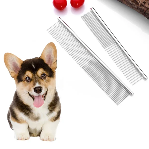 Peigne en inox pour démêler poils chien - Outil efficace et durable pour le toilettage – Image 7