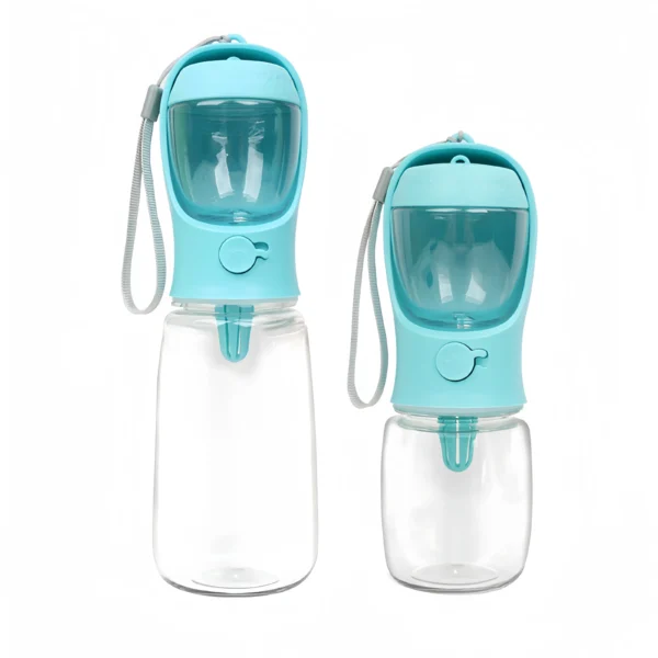 Bouteille d'eau portable pour chien avec réservoir à nourriture : accessoire pratique pour promenades et voyages – Image 5