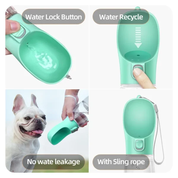 Bouteille d'eau portable pour chien – accessoire ergonomique et pratique pour l'hydratation en balade – Image 5